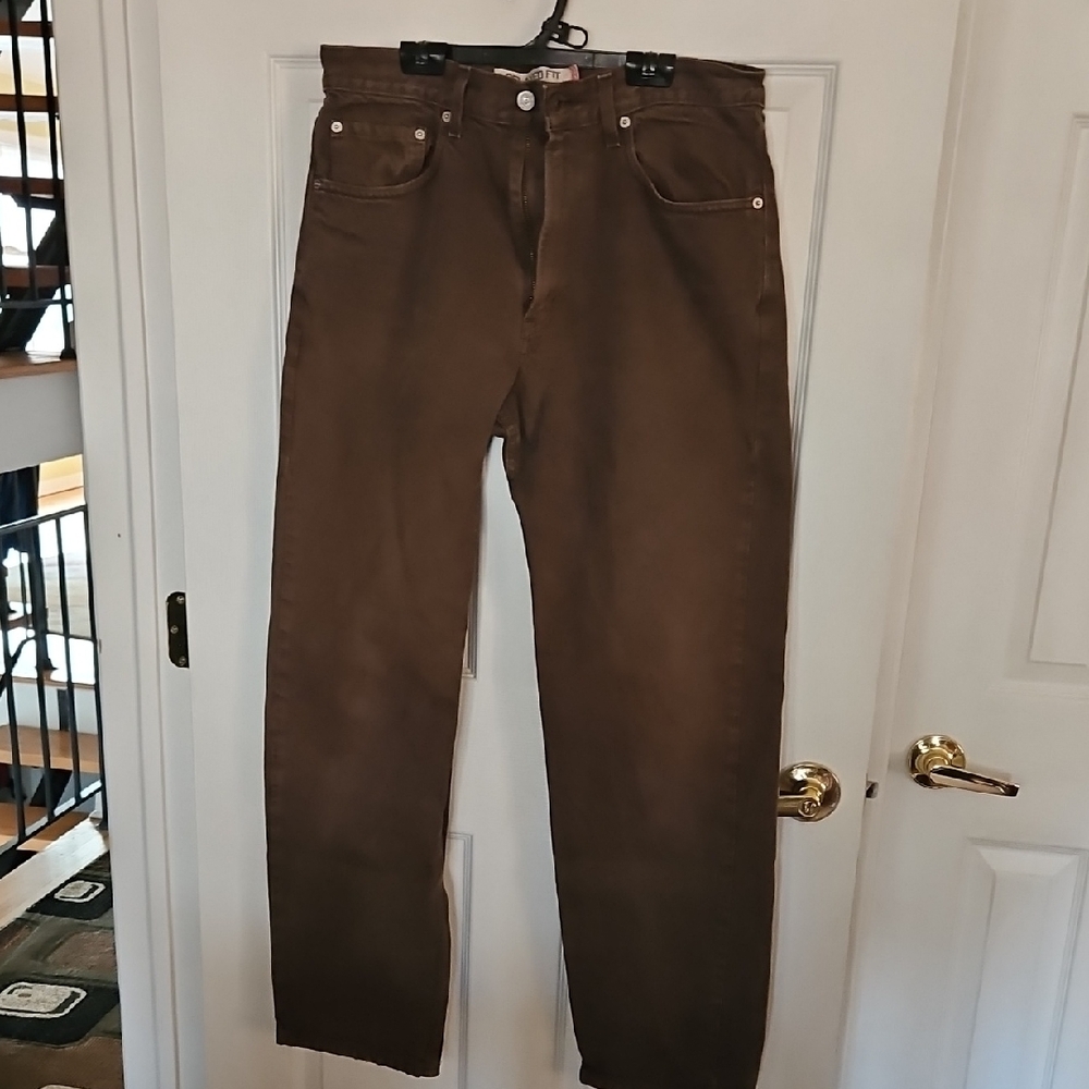 Levi's Men's 550 Relaxed Fit Straight Brown Jeans 33x32
